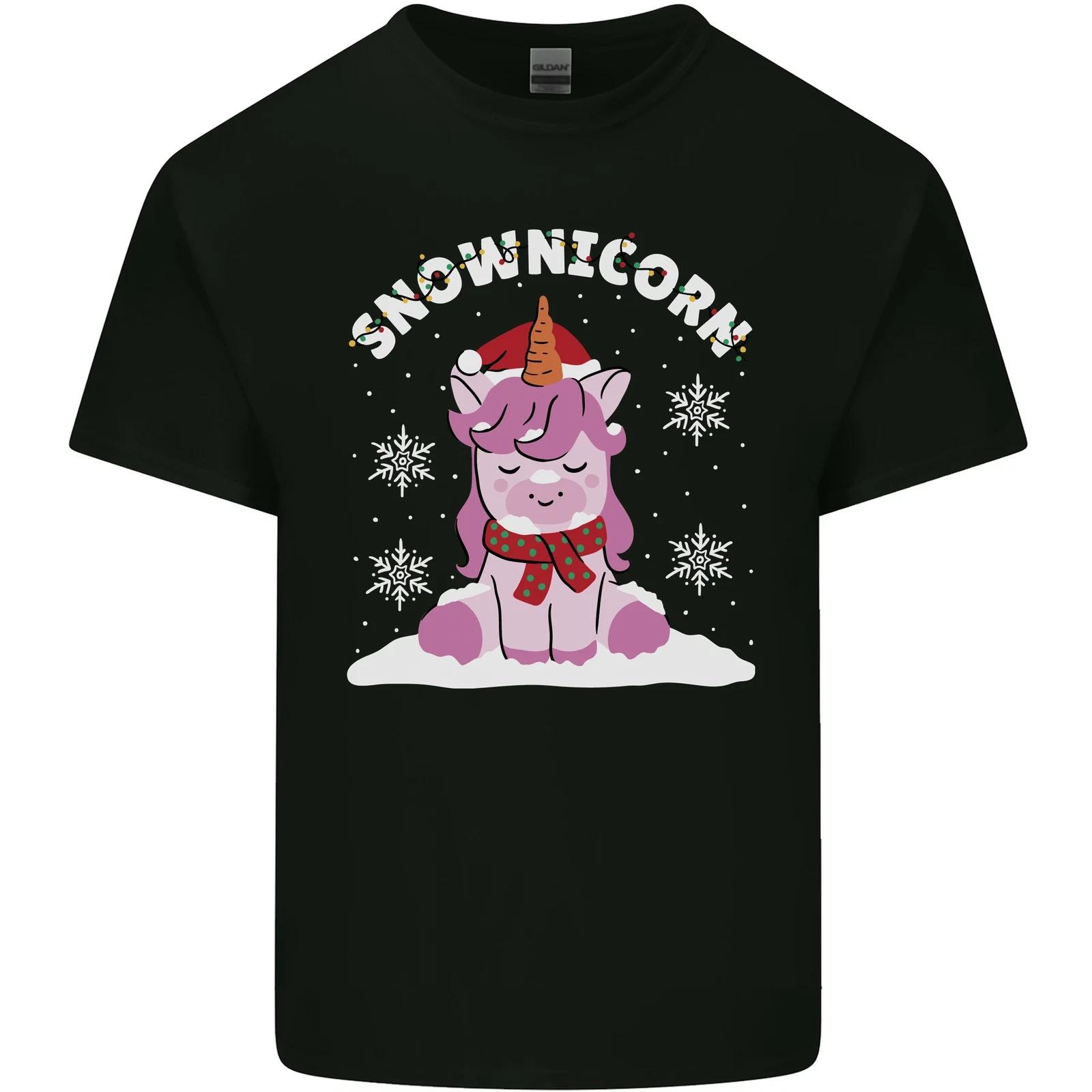 Christmas Snowicorn Funny Xmas Unicorn Kids T-Shirt Childrens 3XL