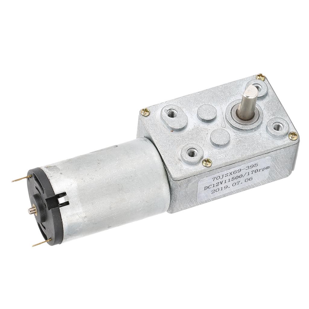 70JSX69‑395 Worm Gear Motor DC12V 170RPM High Torsion Turbine Speed Reduction Motor