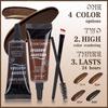 4 Colors Waterproof Shape Liquid Eyebrow Dye Natural Long Lasting Eyebrow Brow Gel Cream Makeup Color Cosmetic