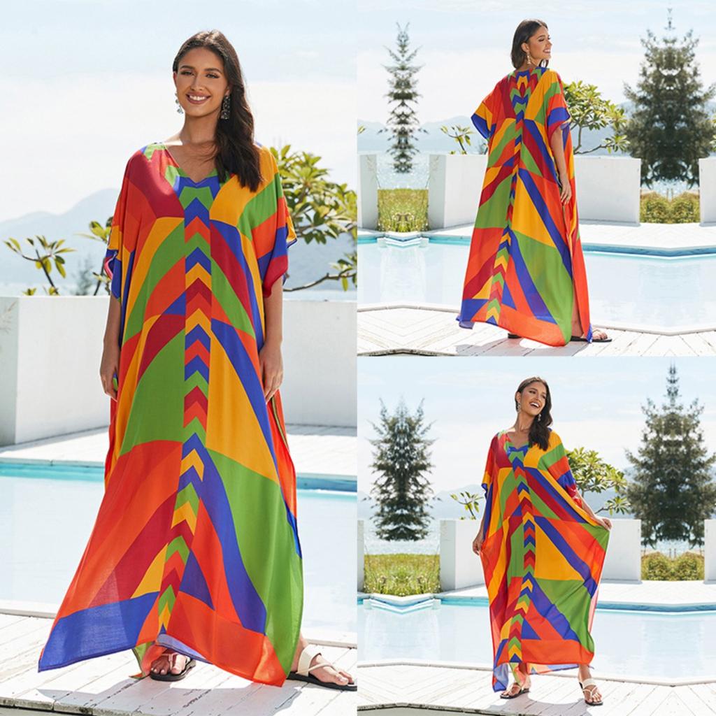 Beach dress, long dress, loose robe, bikini swimsuit, overcoat, sunscreen shirt.