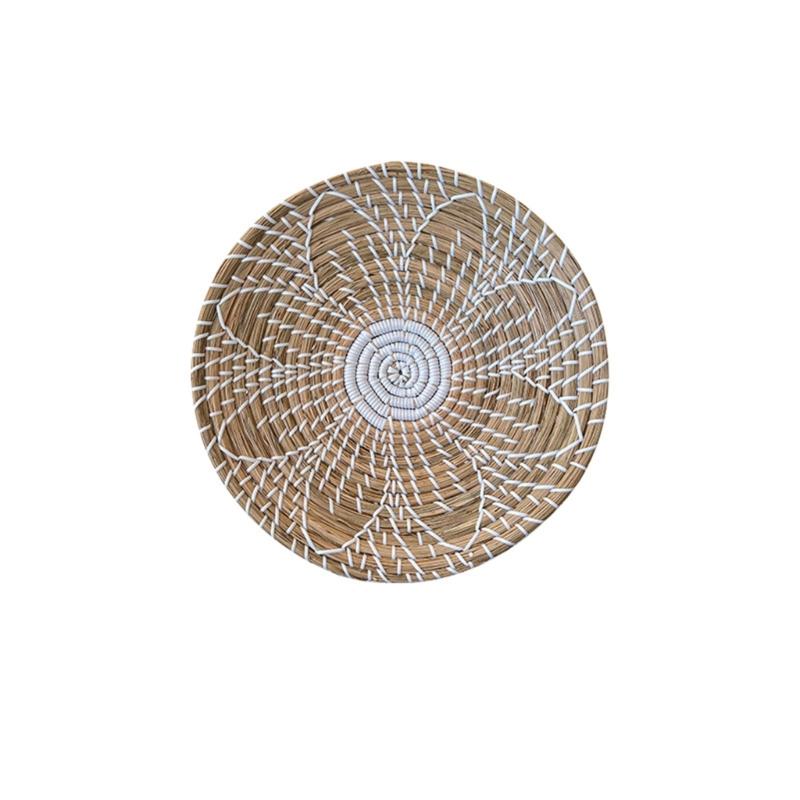 Bohemian Ethnic Circular Wall Decor Homestay Living Room Straw Woven Hanging Woven Background Dekoration