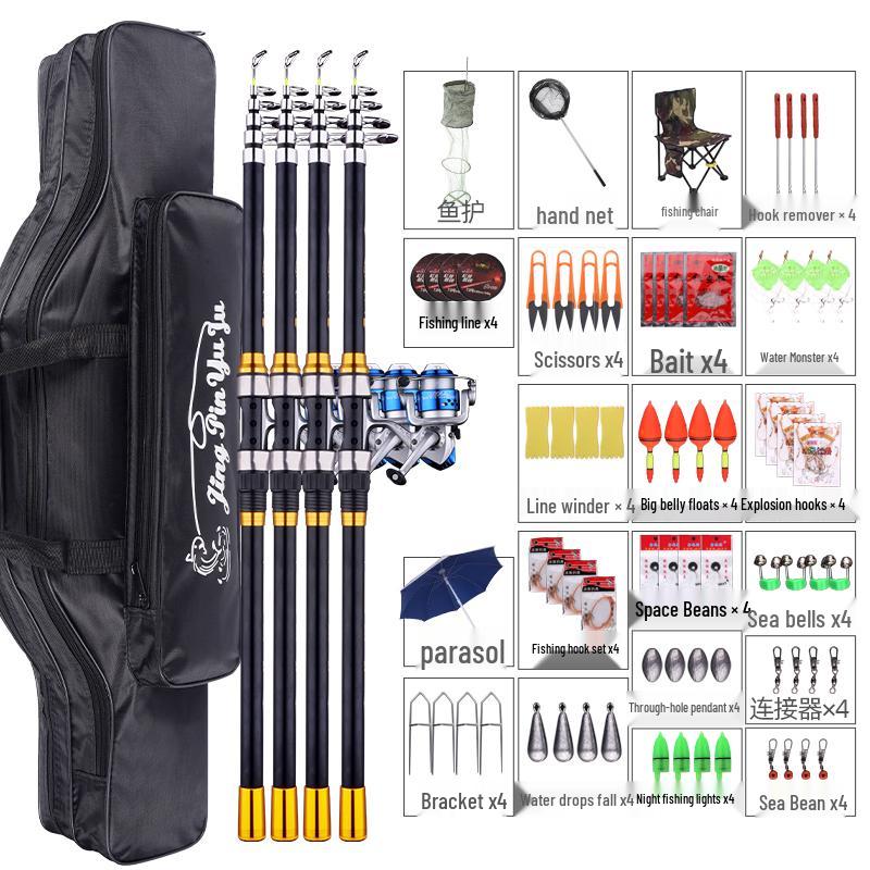 Ultra-Hard Sea Rod Set with Accessories for Long Cast Fishing