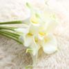 5PCS White PU Fake Flower Artificial Calla Lily for Home Decor Wedding Bridal Bouquet Home Table Flower Bouquet Decor 36CM