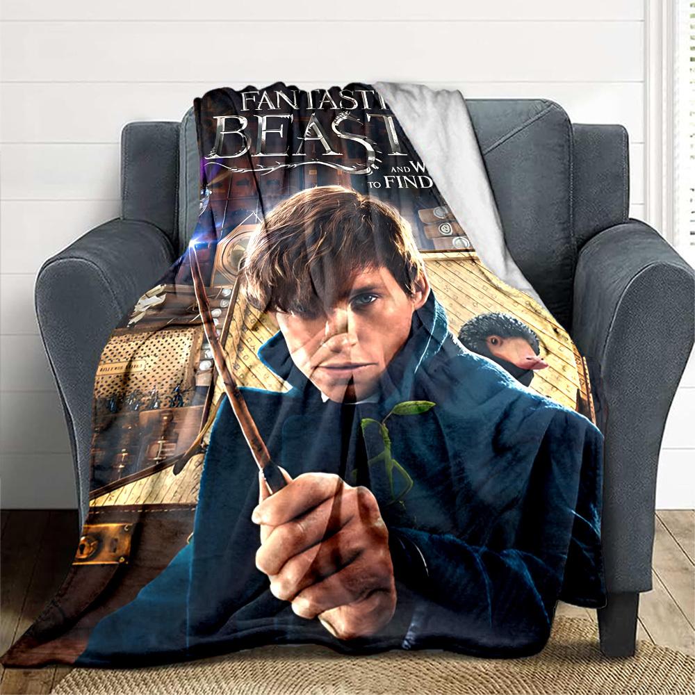 

1pc fantastic beasts Blanket Polyester Fiber, All Season Comfort for Sofa, Bed, Office, Car, Camping Ideal Home Decor & Gift, Office Comfort 80x120cm
