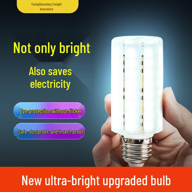 Oulanwei LED Corn Bulb E14/E27 Base Energy-Saving Bright Chandelier Lamp with Three-Color Change