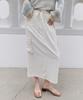 Toabe Three-Pocket Nylon Long Skirt (Cream)