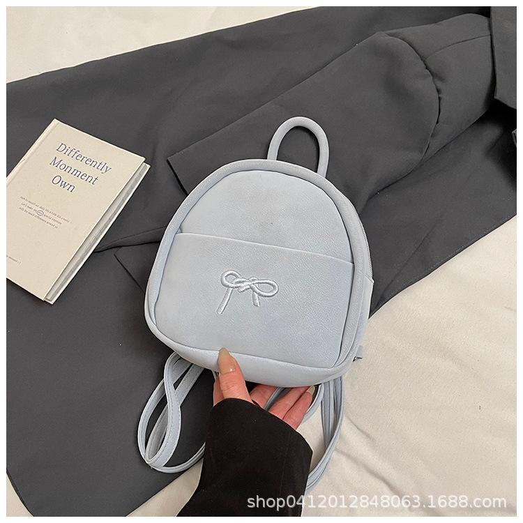 

Премиальная маленькая сумка 2025 новый рюкзак женская сумочка корейский универсальный школьный рюкзак для выхода в свет путешествий синий