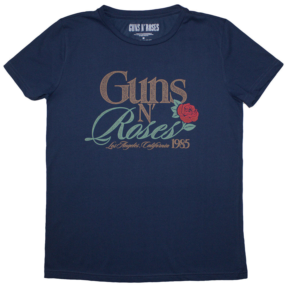 Guns N Roses Ladies Slim Fit TShirt California 1985 OFFICIAL NEW XL