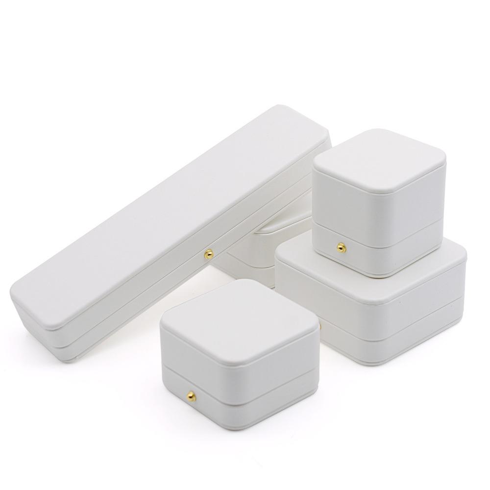 Boîte Cadeau à Bijoux Doublure Flanelle Cuir PU Boîte de Collection de Colliers Saint-Valentin