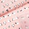 Hamamonyo Tenugui Hand Chankoi Shimaenaga (Japanese Towel) - (long-tailed Tit) Design, Pink.