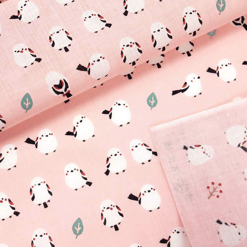 Hamamonyo Tenugui Hand Chankoi Shimaenaga (Japanese Towel) - (long-tailed Tit) Design, Pink.