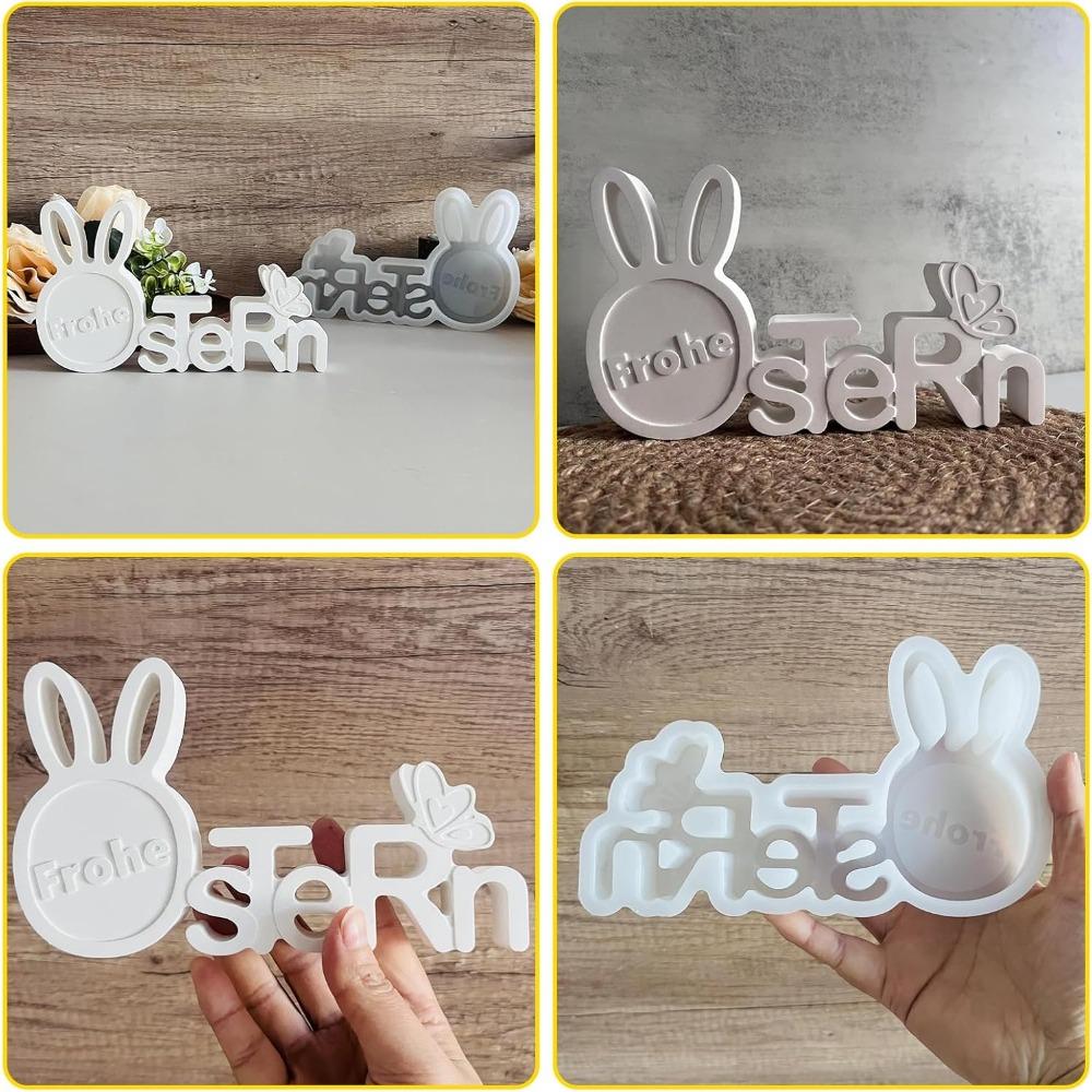 1pc Silicone Moulds Easter Rabbit, Silicone Moulds Casting Moulds Easter, Silicone Mould Rabbit with Egg, Casting Moulds Silicone Easter, Easter Mould