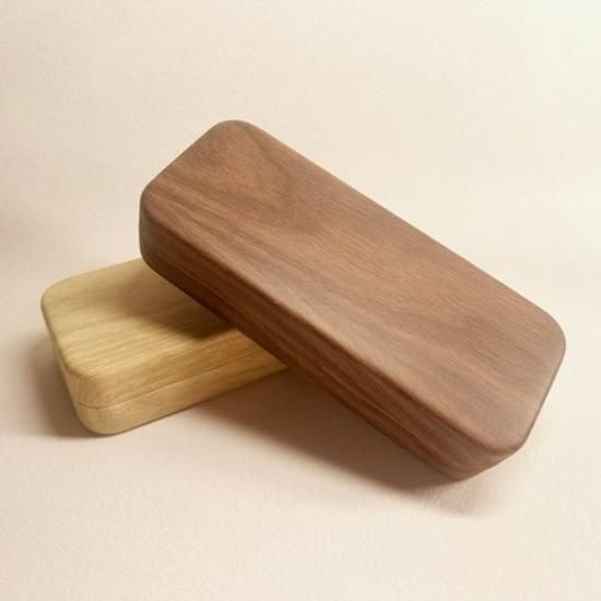 

Wood Grain Glasses Case - Square High-Grade Mixed Color for Sunglasses & Reading Glasses. Metal