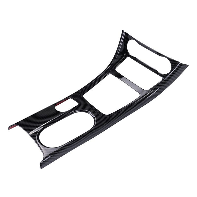 AA92-Car Center Console Water Cup Holder Panel Trim For Mercedes GLA CLA A Class W176 2013-2018 LHD ABS Carbon Fiber
