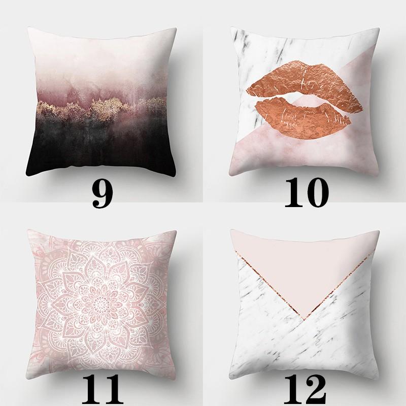 Pink Series Pillowcase 45cmX45cm Square Sofa Pillow Cover Rose Cushion cover