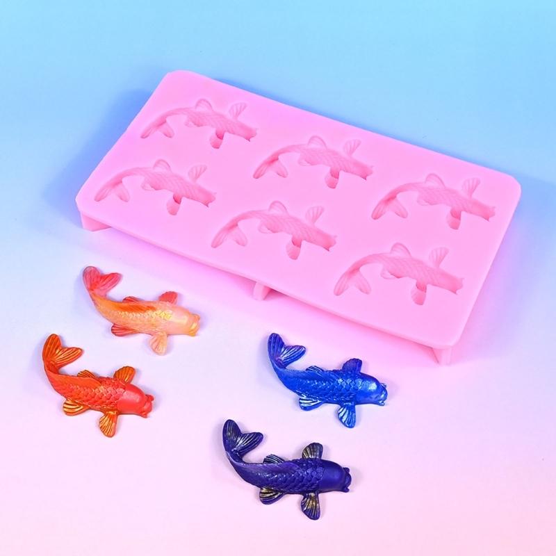 Food Grade Silicone Fish Chocolate Molds With 6 Cavities Kitchen Baking Tool Ideal For Candy Jellies And Baking Crafts