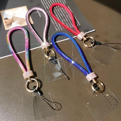 Luxury Keychain Rhinestone Phone Lanyard Bright Bling Bling Wrist Straps Hanging Cord Phone Accessories
