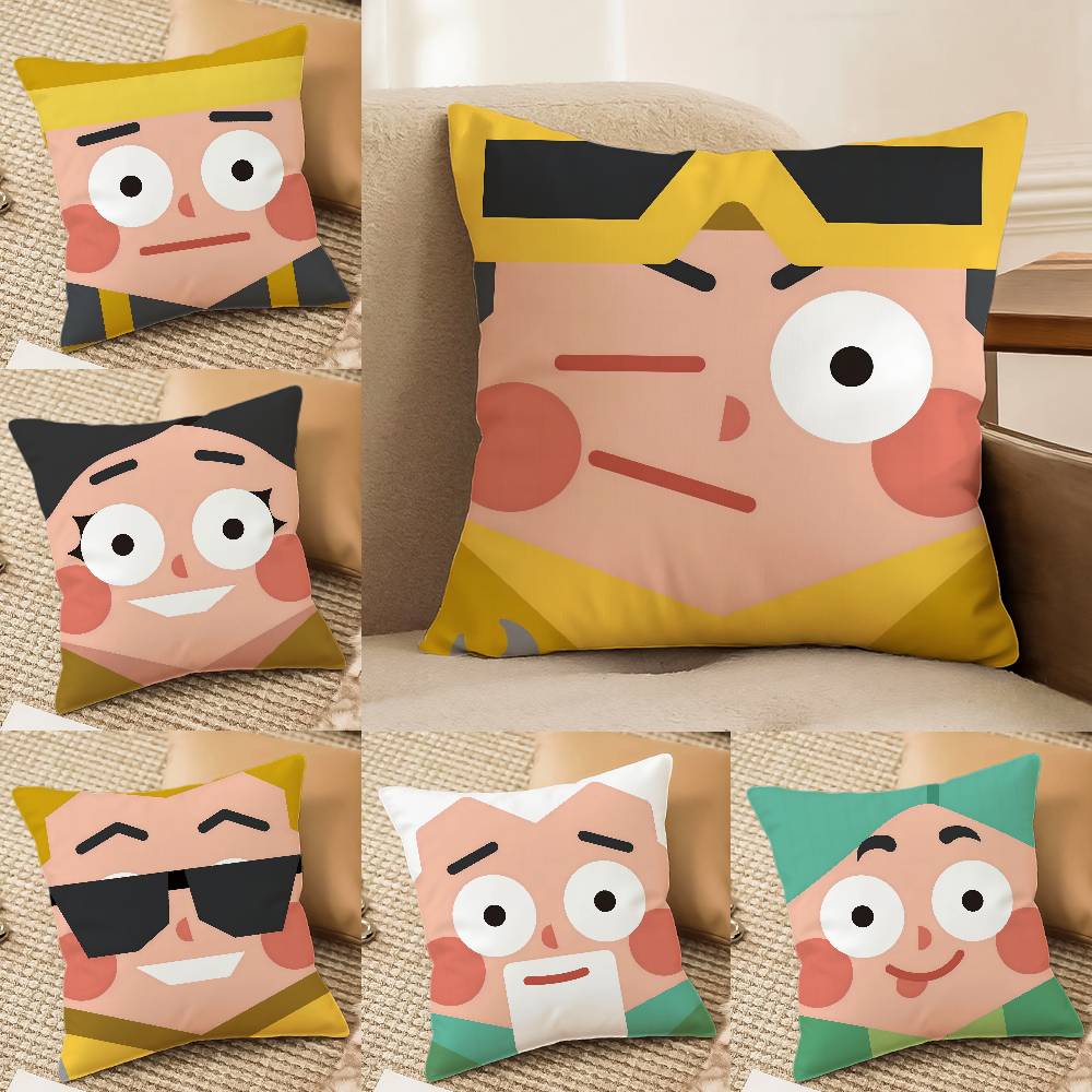 Cute Funny Abstract Character Avatar Pillow Case Printing Pillowcase Living Room Sofa Cushion Cover Bedroom Room Decor