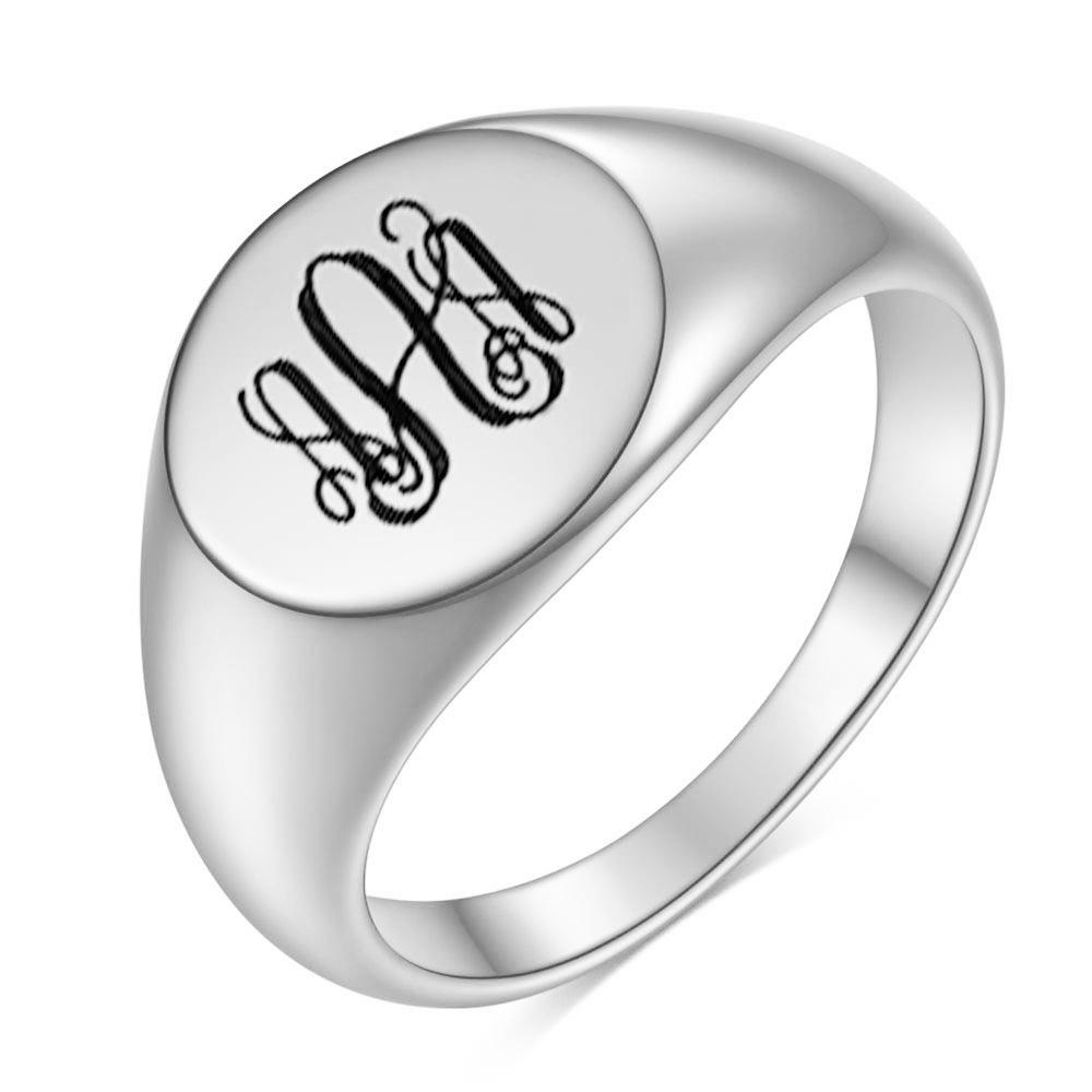 Женское Стильное Минималистичное Кольцо с Гравировкой 26 Букв Алфавита, Круглое, из Нержавеющей Стали, Титановое, с Буквой, Модная Бижутерия No. 4