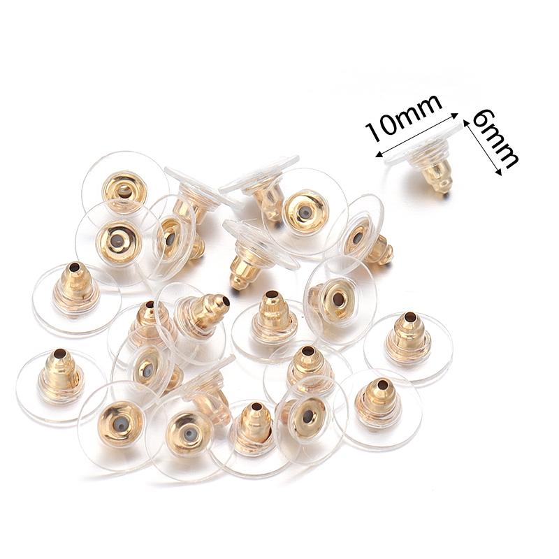 100-200pcs/Lot Rubber Ear Backs Stopper Earnuts Stud Earring Back Supplies For DIY Jewelry Findings Making Accessories Wholesale