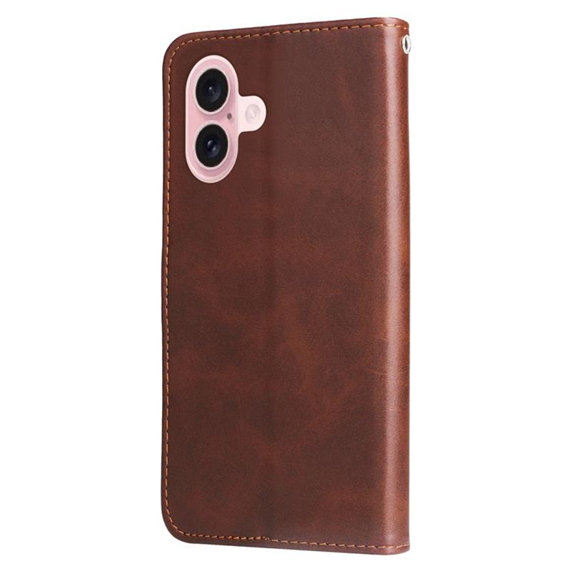 For iPhone 16 Plus Stand Case Lucky Deer Imprinted Magnetic Closure Leather Wallet Phone Cover