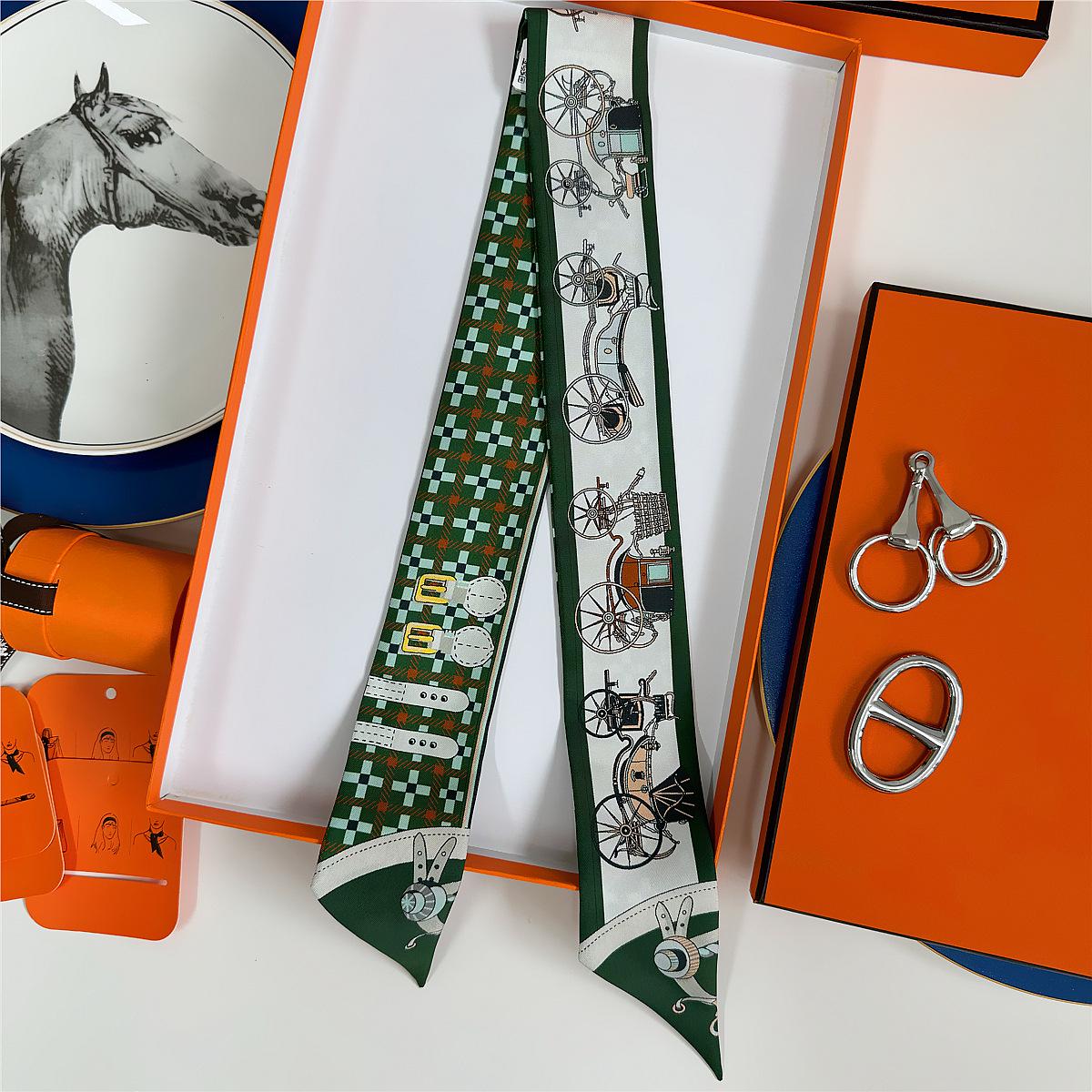 

Летний двухсторонний шарф из шелковой ленты Mulberry 2024 года, светло-серый твил 18 момми, универсальный браслет 86 x 5 cm