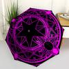 "Enchanted Star Mandala: Mystical Symbolic Artwork for Decor"Umbrella, Portable 3-Fold Compact Umbrella for Men & Women ES49