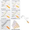 1Set/11PCS 4-12 Inch Roller Brush Long-Haired 360° Rotation Paint Roller Kit Replaceable Brush Head Polyester Blend