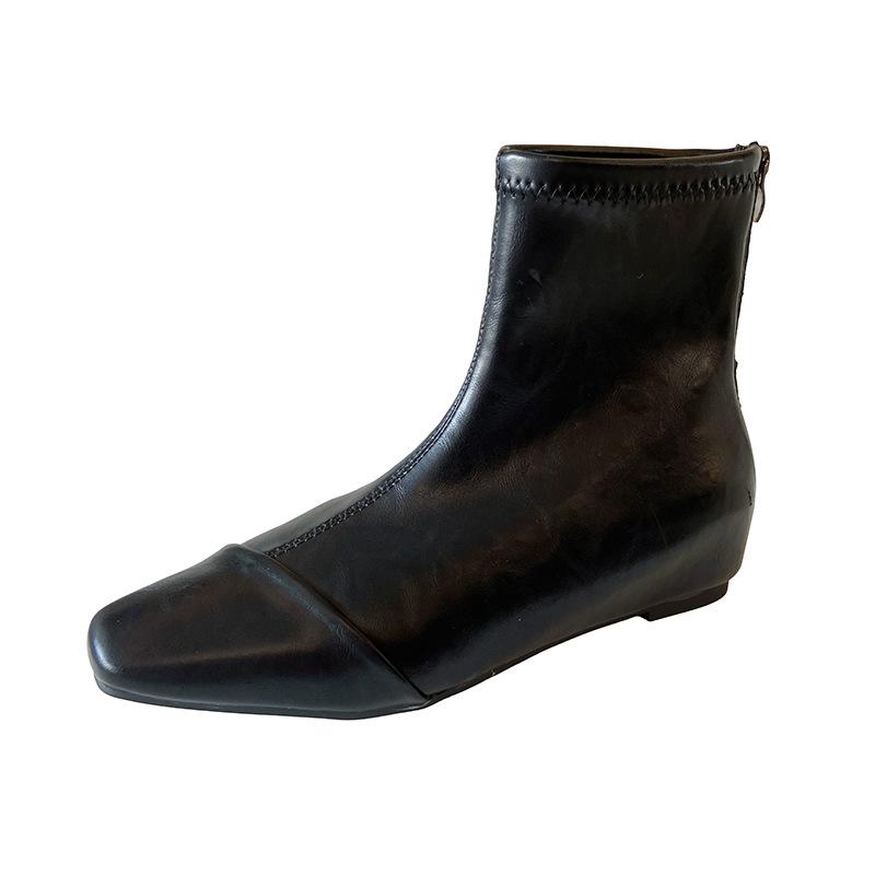 228-1 low-heeled short boots for women's new 2025 autumn women's boots fashion boots pointed short boots design thin boots for women