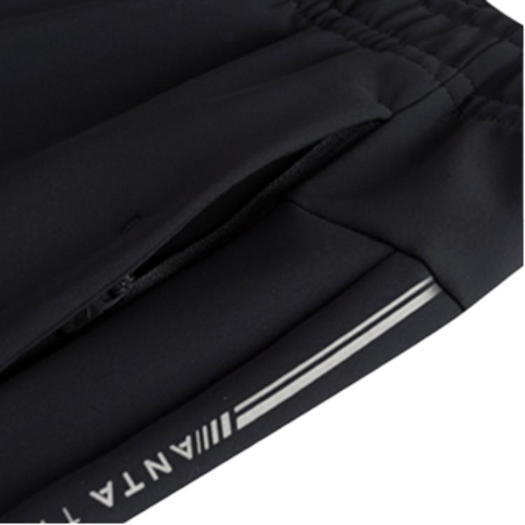 Anta Comfortable Versatile Slim Fit Knitted Sports Pants Men Bottoms Basic-Black 152517307S-3