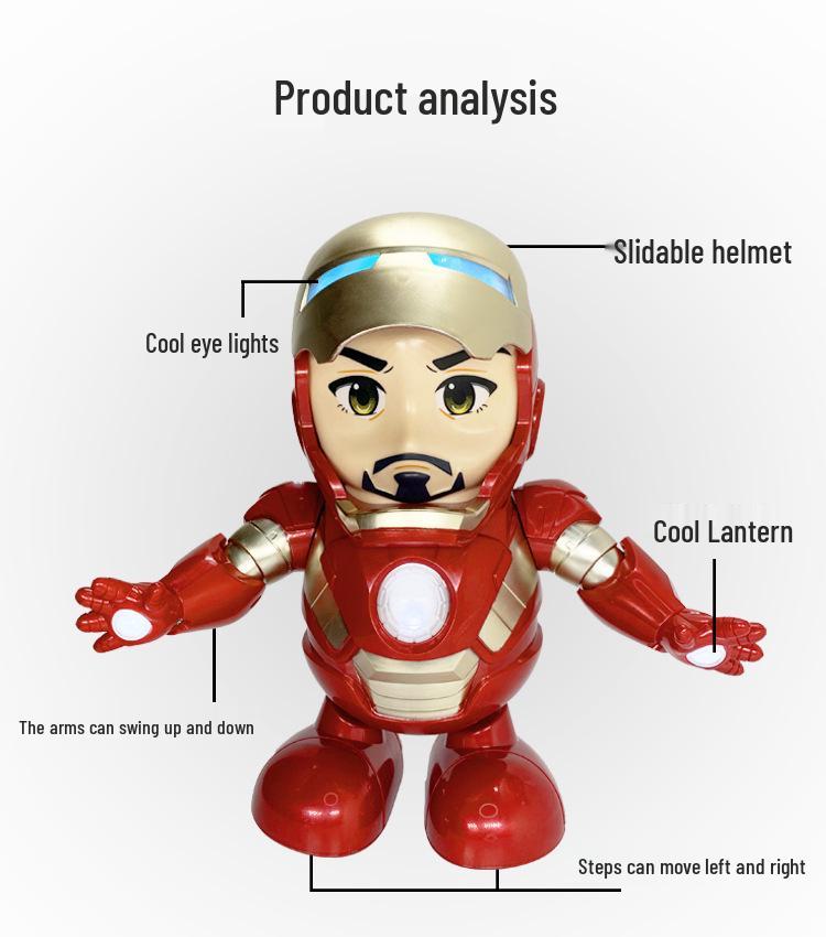 TikTok Dancing Iron Toy: Musical Light-Up Robot for Kids