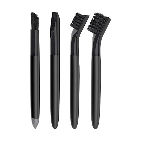 MR.SIGA crevice cleaner brush set, detail cleaning brush set, grout brush set for sinks, drains, tiles, edges, crevice brush 4 pieces