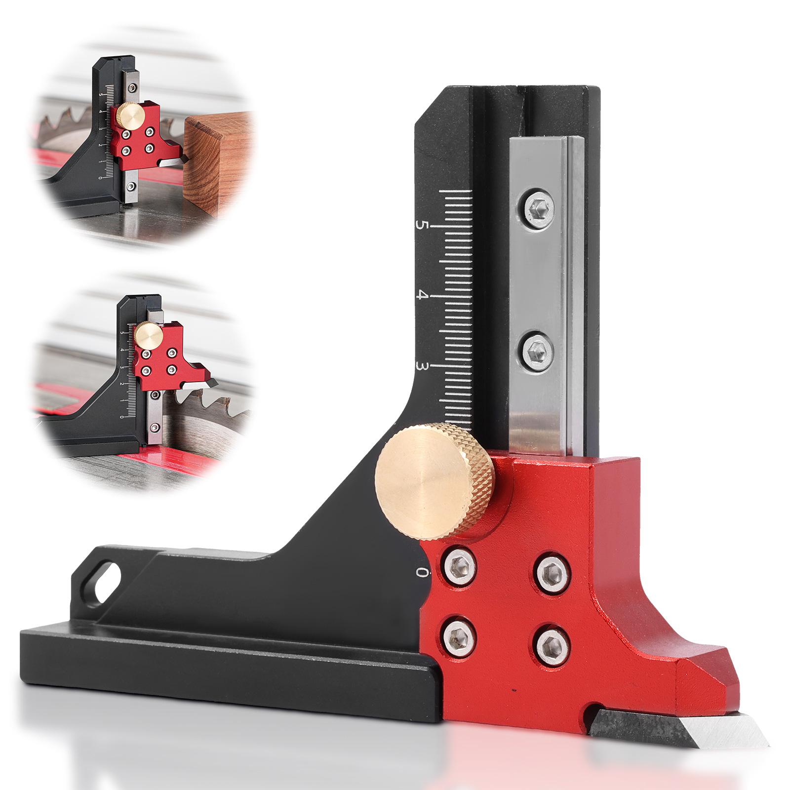 

1pc Height Gauge Depth Gauge DIY Woodworking Measurement Tool Setting Gauge for Table Saw Router Table Drill Press Bandsaw чорний