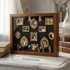 DIY Mini-Museum Silhouette Box, Familien-Erinnerungs-Po Vitrinenrahmen Silhouette Box mit Licht, Mini-Rahmen & Figuren
