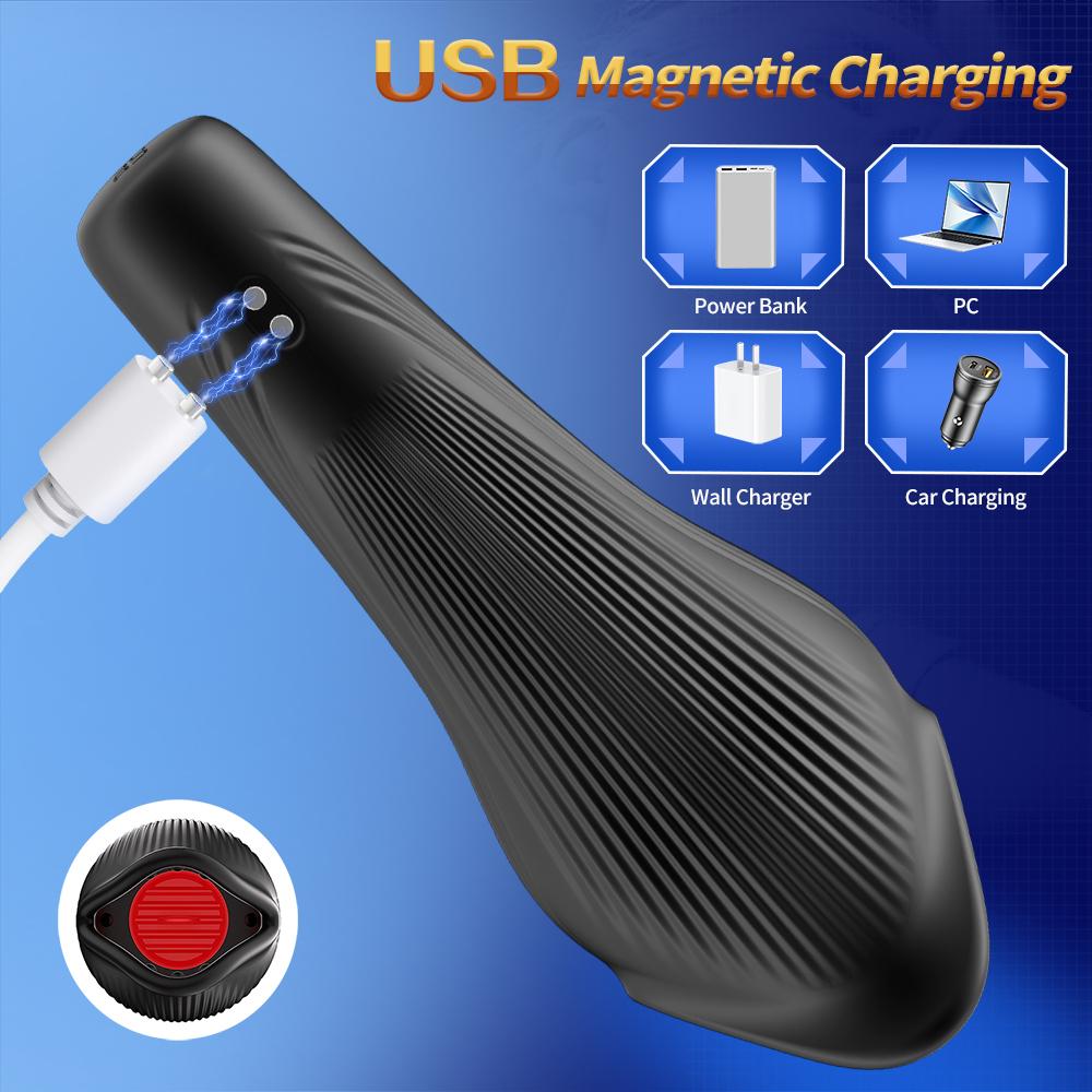 Male Glans Stimulate Massager 10 Modes Penis Delay Trainer Vibrator Rotate Masturbator Automatic Oral Climax Sex Toy For Men