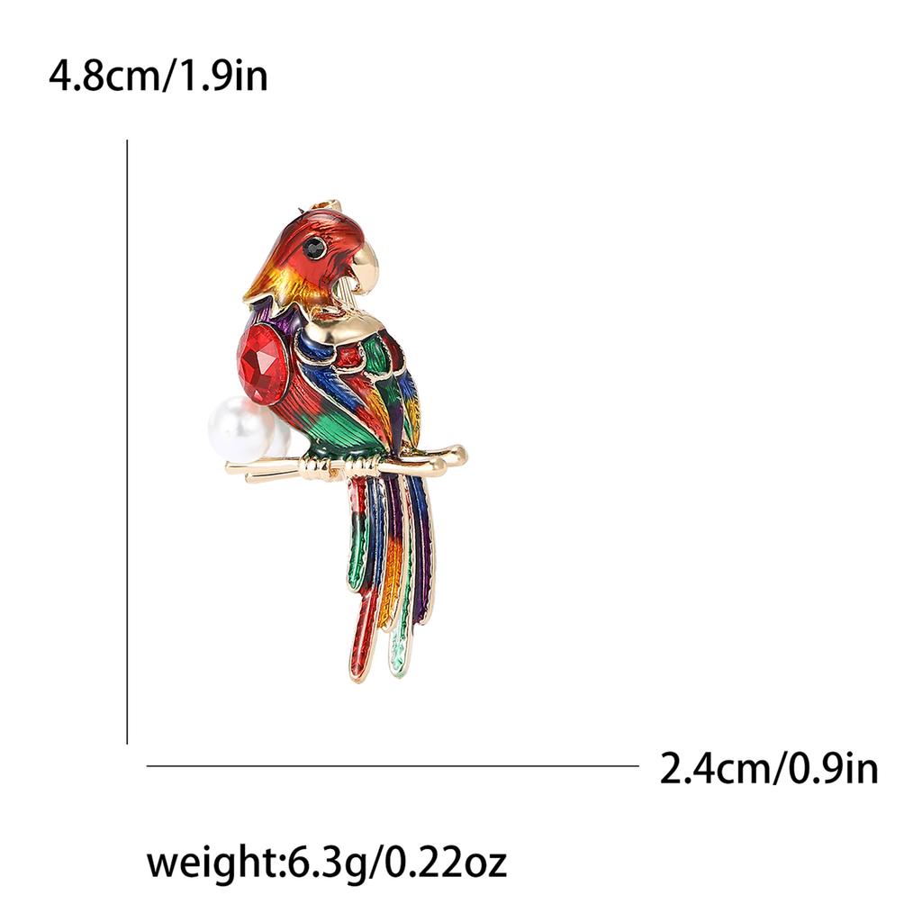 Mode Kreative Legierung Emaille Papagei Brosche Persönlichkeit Vielseitig Herren- und Damenanzug Mantel Korsage Ornament Anstecknadel