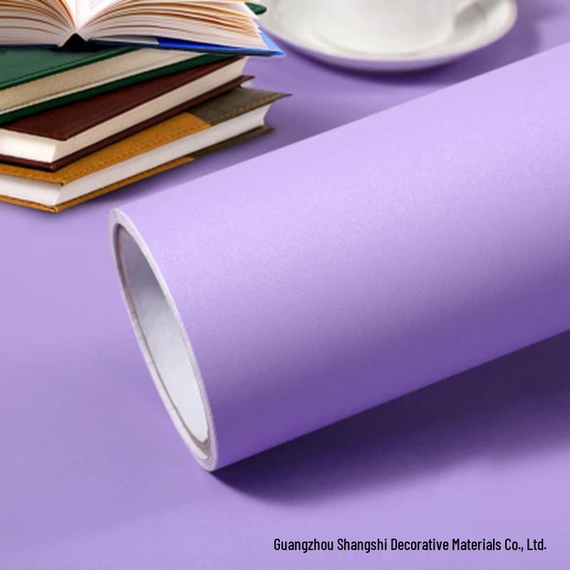 Self-Adhesive Waterproof PVC Wall Mural - Solid Color, Thickened Wallpaper/Sticker for Dorms (White/Black)