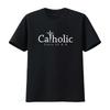 Catholic Since 33 AD Crucifix Jesus Eucharist Christianity T Shirt Black X Large Vintage Washed Stylish Fashion Stretched