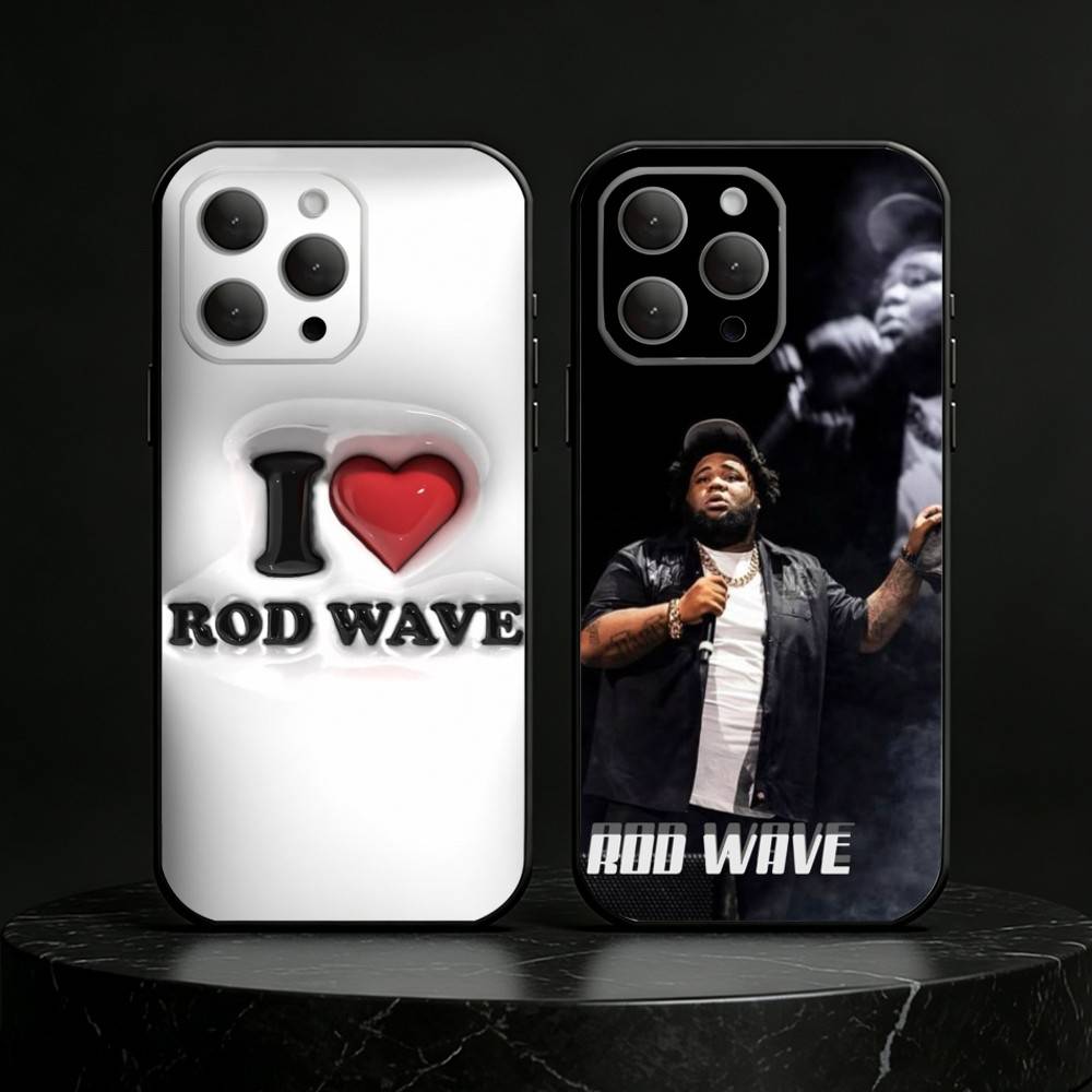 R-Rod Wave Phone Case For iPhone 17,16,15,14,13,12,11 Plus,Pro Max,SE4Soft Silicone Black Cover