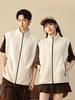 Customized Logo Fleece Vest for Education and Training Institutions - Stand-up Collar Sleeveless Outerwear