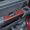 Red Carbon Fiber Rear Door Window Switch Panel Cover Trim For Ford F-150 -22