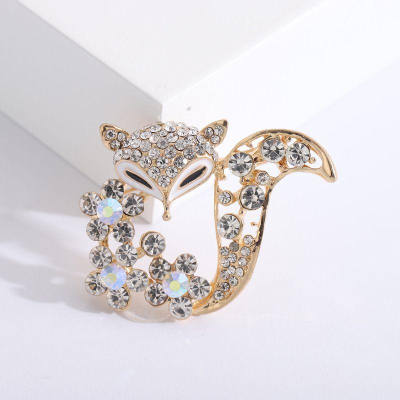 Fashionable And Cute Full-diamond Personalized Oil-drop Brooch For Cardigans, Sweaters, Corsages, And Women's Jewelry.