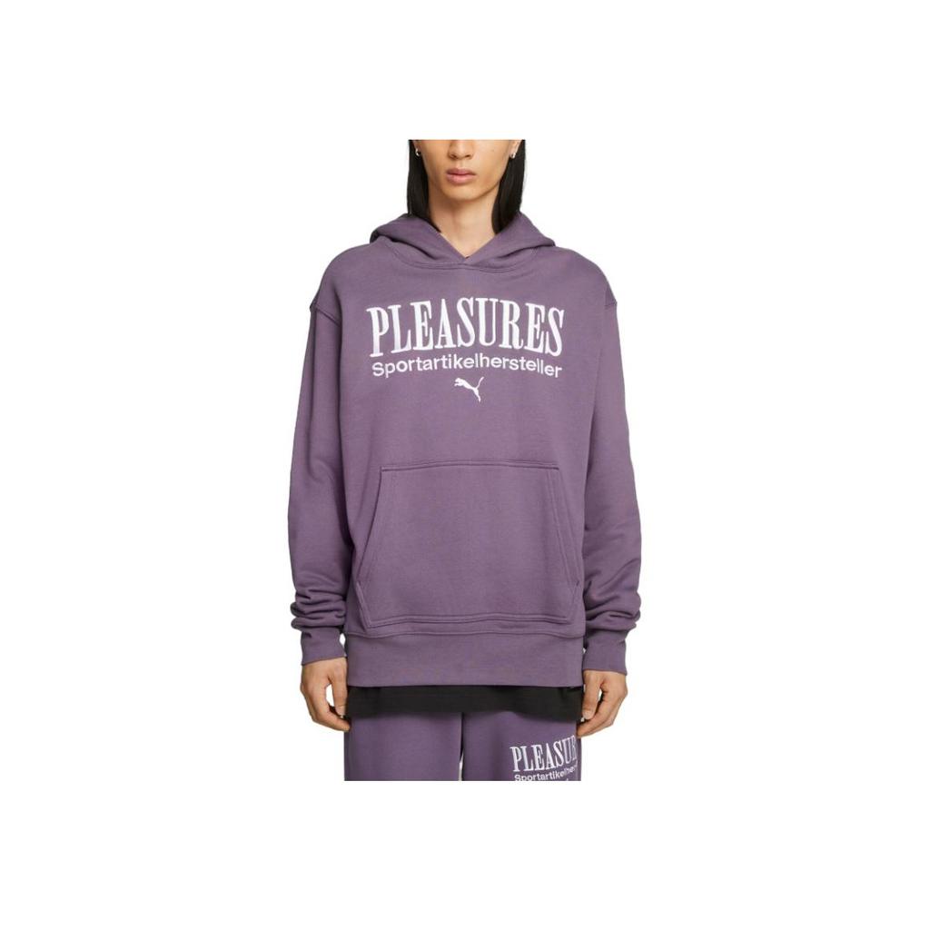 Puma x Pleasures Graphic Hoodie Purple/Charcoal Men Tops Multi-Color 62087974