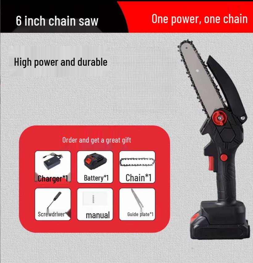 Rechargeable Brushless Cordless Handheld Lithium Chainsaw for Outdoor Tree Cutting & Pruning