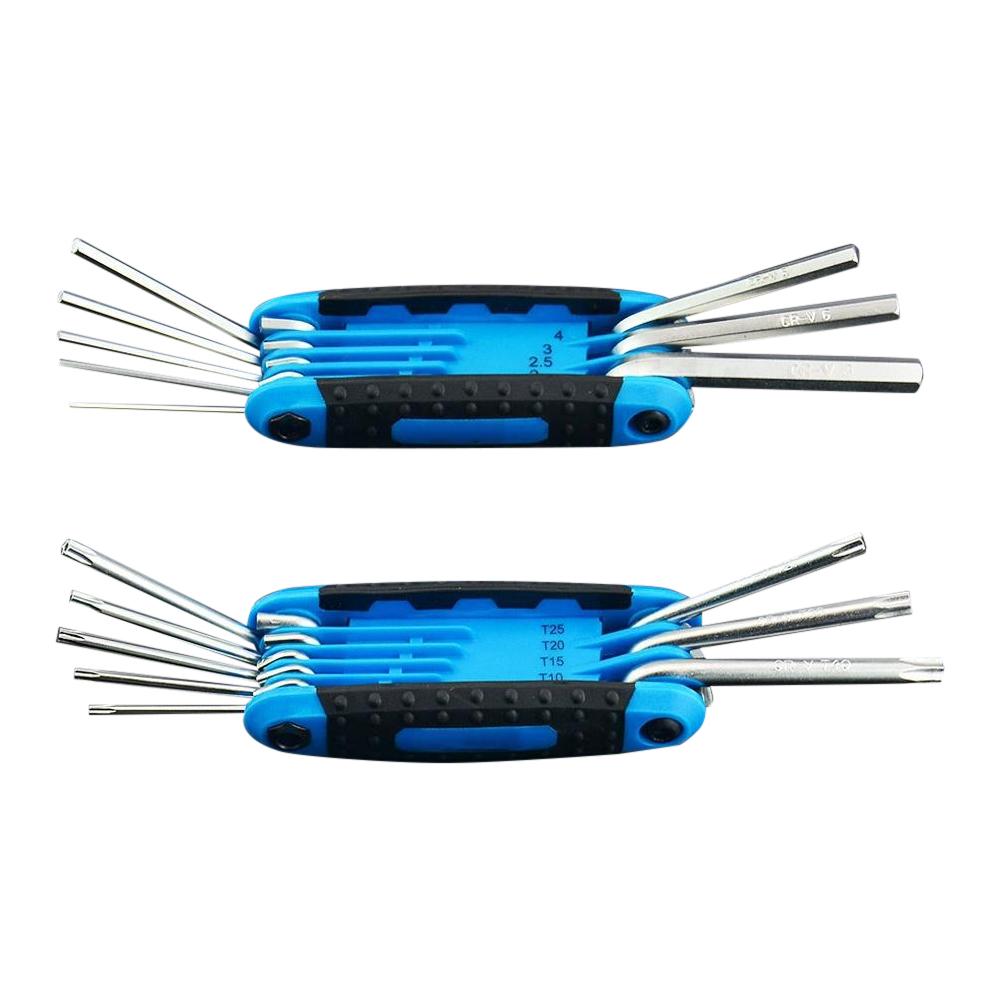 8 In 1 Folding Allen Wrench Set Metric Allen Key Set Tool Or Folding Tamper Proof Torx Key Set Portable Star Wrench Kit