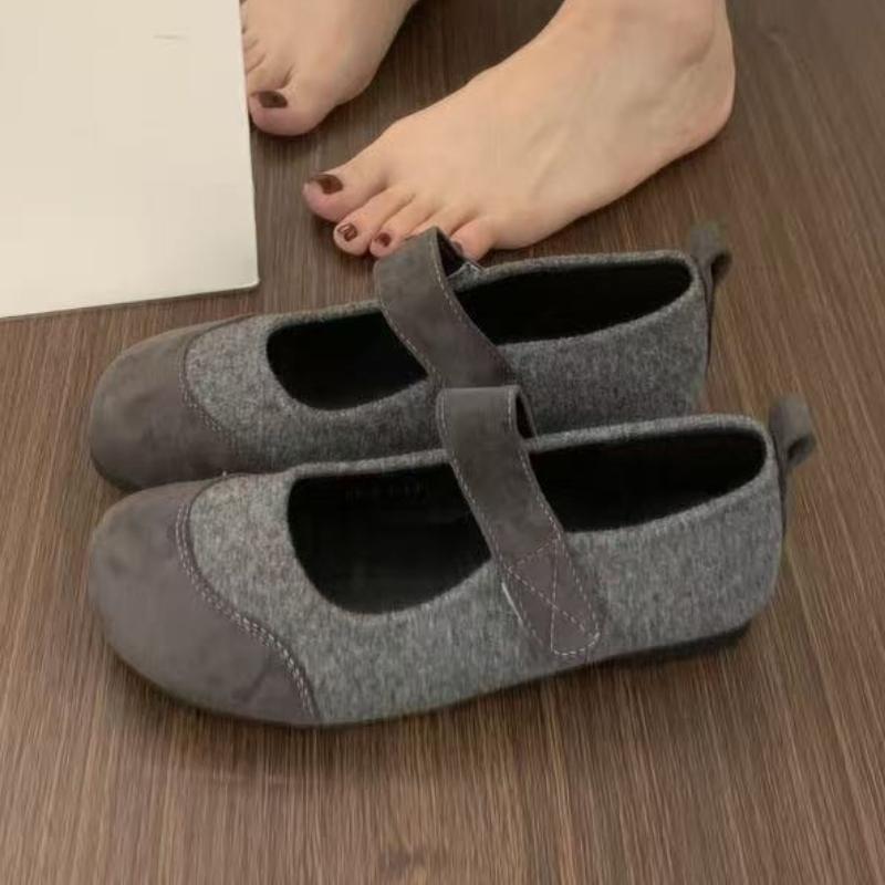 

Модные балетки Женская обувь Замшевые Новые лоферы Повседневная спортивная обувь 2025 Дизайнерские осенние кроссовки Женские туфли Мэри Джейн для ходьбы с мелким вырезом Zapatos 40 серый