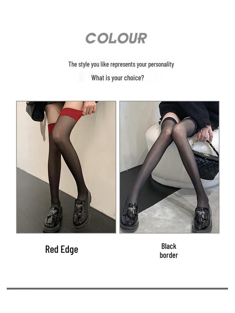 Langsha Women's Ultra-Thin Sexy Over-the-Knee Stockings (2 Pairs)