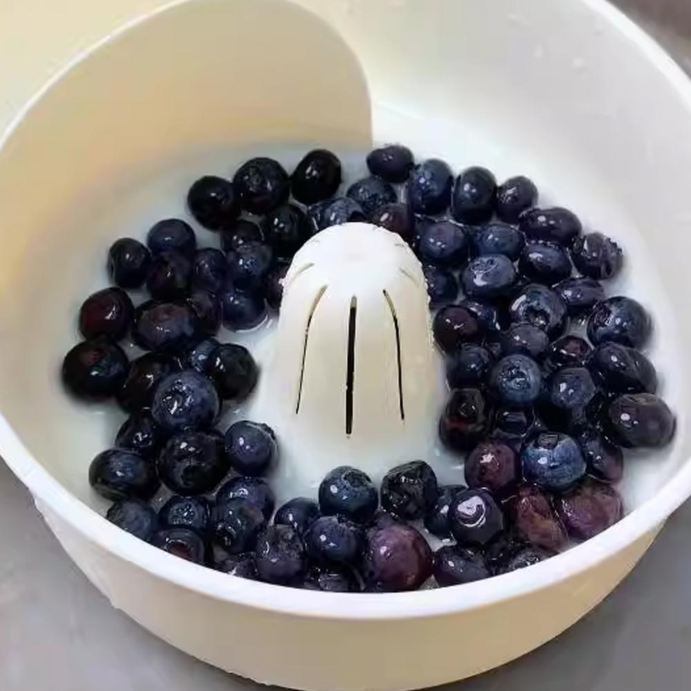 2-In-1 Snail Shape Drain Automatic Cleaning Basket Fruit Plate Filter Household Food Grade Fruit Washing kitchens accessories