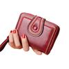 Women's Retro Oil Wax Leather Accordion Wallet with Multi-Card Slots and Zipper