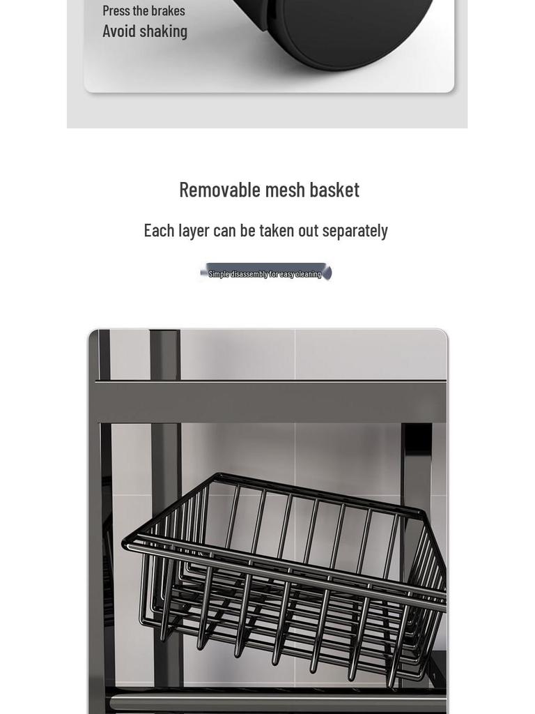 Multifunctional Kitchen Storage Rack for Fruit & Vegetables - Thickened Shelves for Dorms & Homes